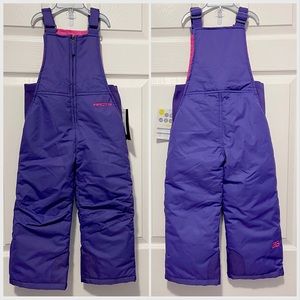 NWT Arctix Insulated Bib Overall Girls Pink Purple Snowsuit 4T